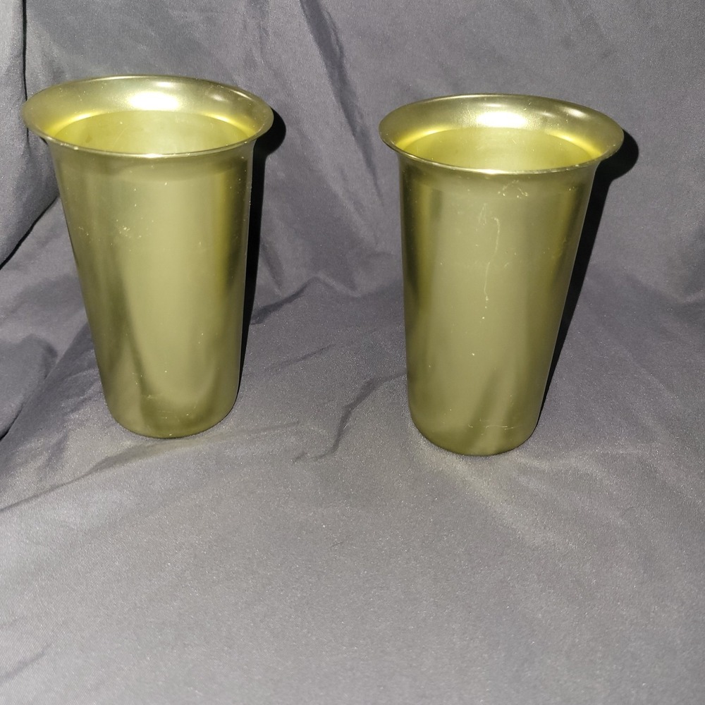 Vintage Mid-Century Modern Zephyrware Aluminum Metalware Cups 5 Tumblers - Picture 7 of 9
